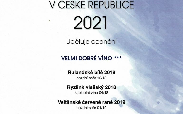 XXIII. TOP 77 Vín v České Republice 2021